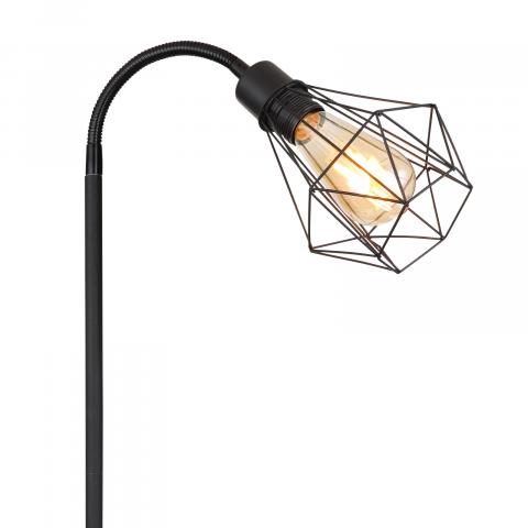 Стояща лампа ISABELLA, Е27, метал, цвят черен, снимка 3 - Лампиони