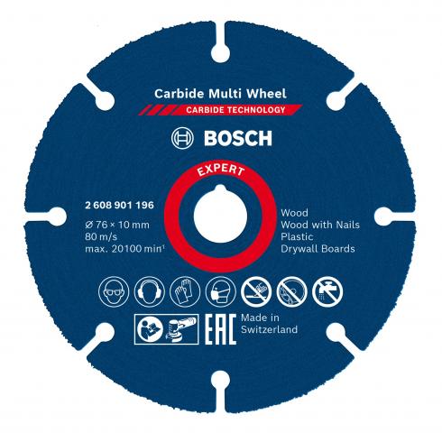Карбиден Мултидиск Bosch 76х10 мм - Дискове за други материали