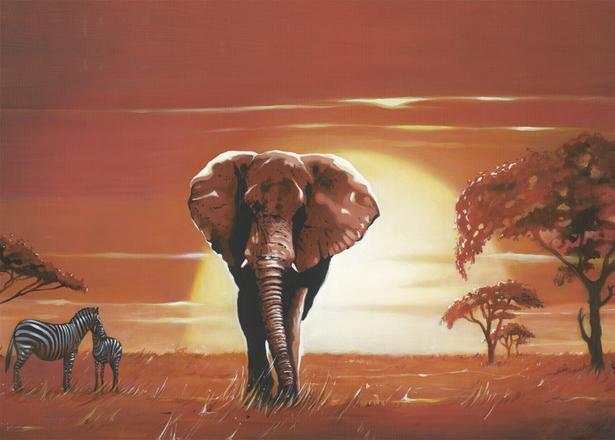 Картина канвас 70х50 Африка - Картини и рамки