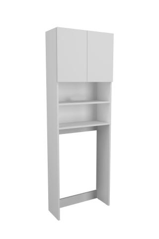 Шкаф за пералня YASEN бял, снимка 4 - Гардероби