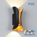 LED фасаден аплик Boston 10W 230V IP65 черно/злато