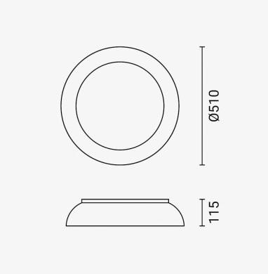 LED плафон Optonica 24 W бял/дърво, снимка 5 - Плафони