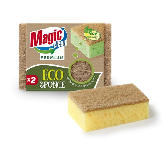 Гъба Magic clean Premium Eco с натурална фибра 2 бр. - Гъби