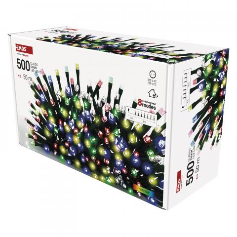 LED коледна верига, 50м многоцветна, снимка 2 - Светеща верига
