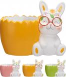 Керамична саксия яйце със зайче, 3 дизайна