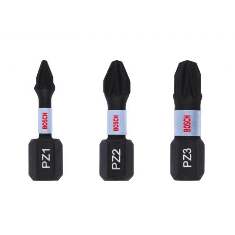 Комплект битове Impact Control PZ 25 мм Bosch 3 бр, снимка 2 - Битове