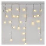 LED Свързваща верига, мигащи висулки, 2,5м топло/студено бяло