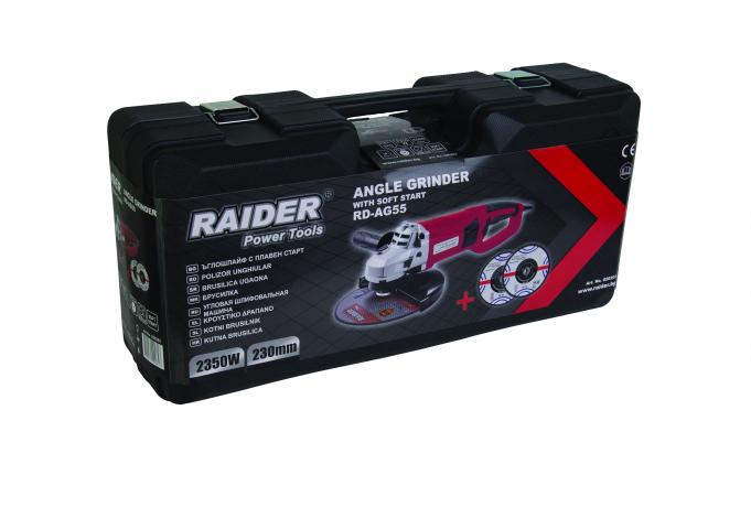 Ъглошлайф 230mm RAIDER RD-AG55, снимка 3 - Ъглошлайфи 230мм