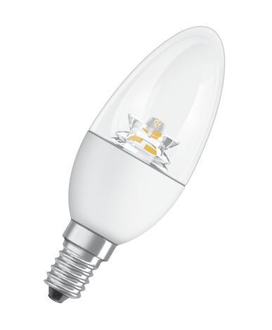 LED лампа 4W/E14 топла свeтлина, прозрачна - Лед крушки е14