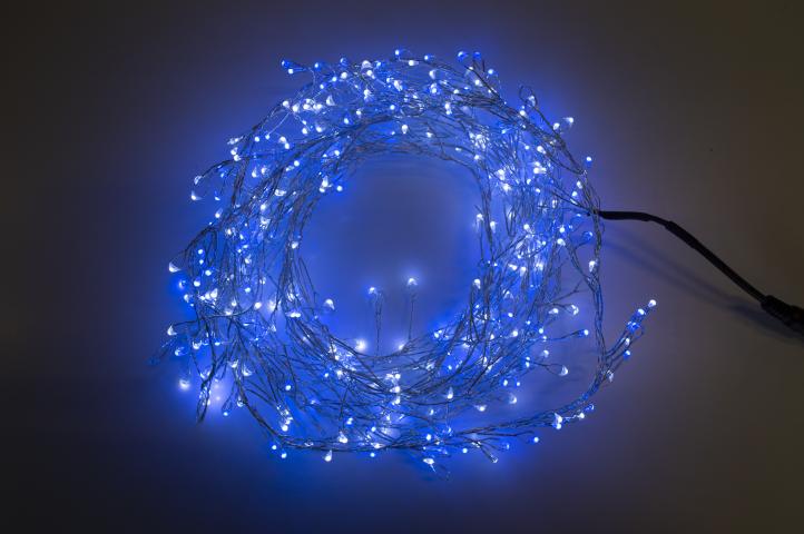 Меден кабел стринг 400 LED студено бяло+ мигащи - Светеща верига