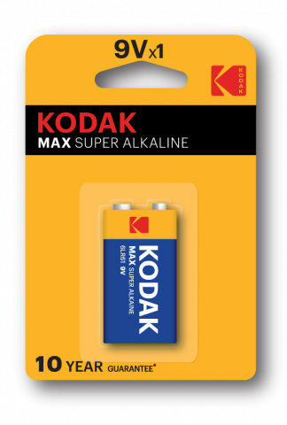 Алкална батерия Kodak MAX 9V 1бр.блистер - Батерии