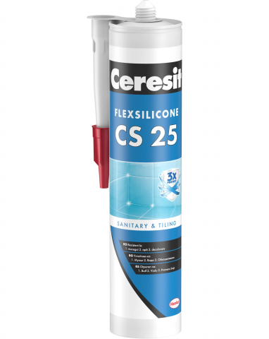 Санитарен силикон Ceresit CS 25 TrioProtect, Фрапе 280 мл - Силикони