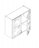 Талпи горен шкаф с 2 стъклени врати и рафт 80х29х70.5