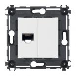 Vimar RJ45 Интернет розетка кат.5e Netsafe UTP бял