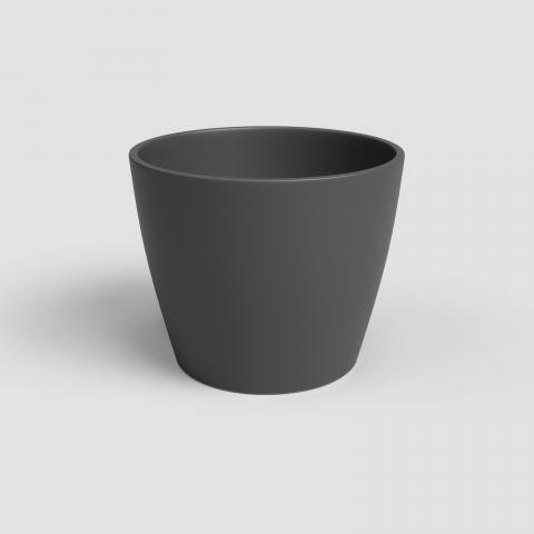 Кашпа Nubia ф15 см антрацит, снимка 3 - Керамични кашпи