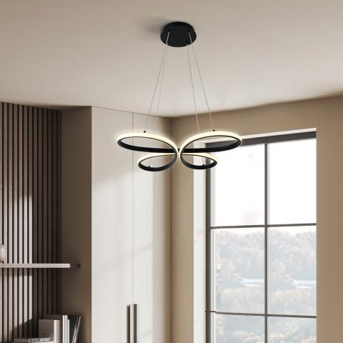 LED полилей Butterfly 230 V черен, снимка 5 - Полилеи