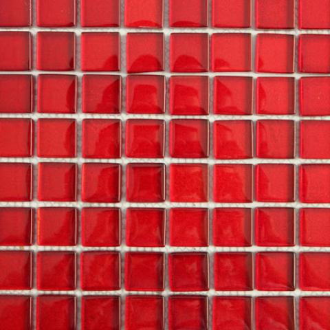 Стъклена мозайка 30х30 Червена - Стъклени