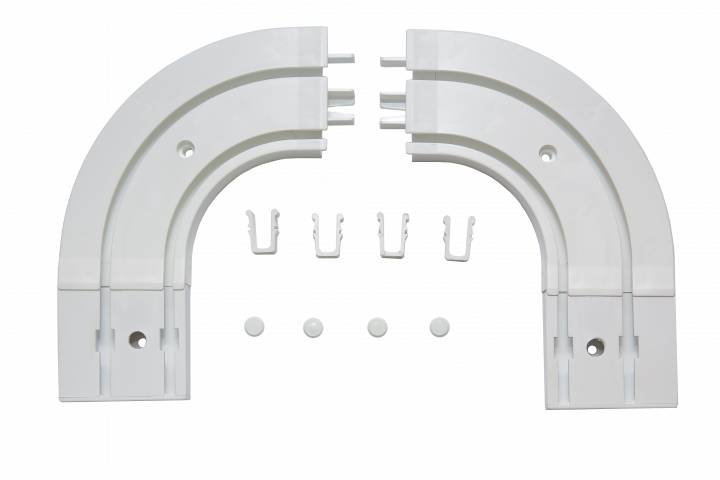 Завършващ ъгъл за двуканална PVC релса 2 бр. - Аксесоари