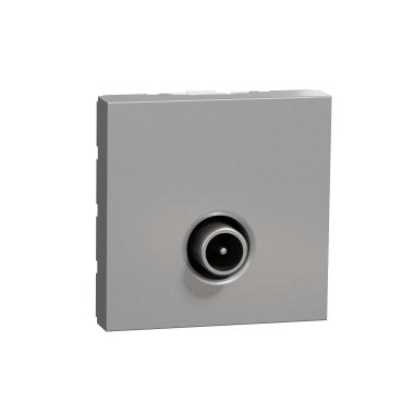Мех. TV розетка New Unica, Male 1.5dB, индивидуална, алуминий - Ключове и контакти
