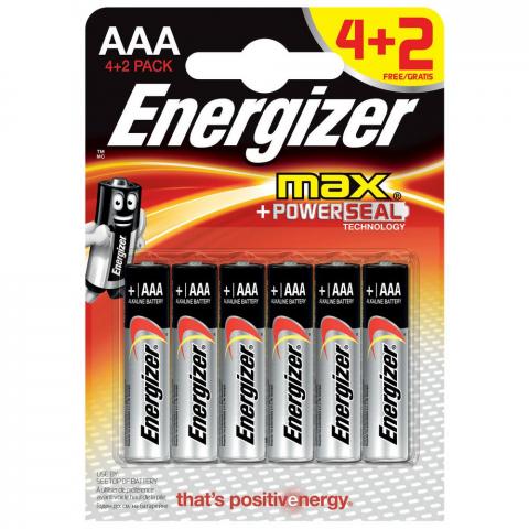 Батерия Energizer Max AAA 1.5V 4+2бр - Батерии