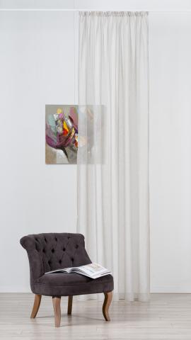 Перде воал Socotra 300 см сребро - Пердета по каталог (поръчка)