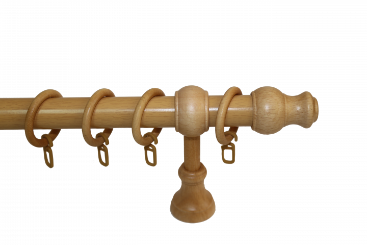 Корниз PVC ф28 Модел 5 декорация 1.20 м натурален бук - Пластмасови корнизи