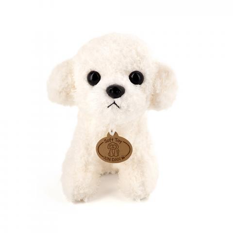 Куче с медальон 22 см., снимка 2 - Плюшени коледни играчки