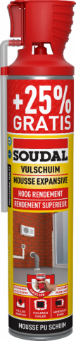 Ръчна пяна Soudal за многократна употреба 600+150 мл гратис - PU пени