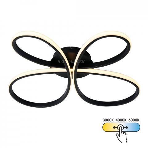 LED плафон Butterfly 230 V черен - Плафони