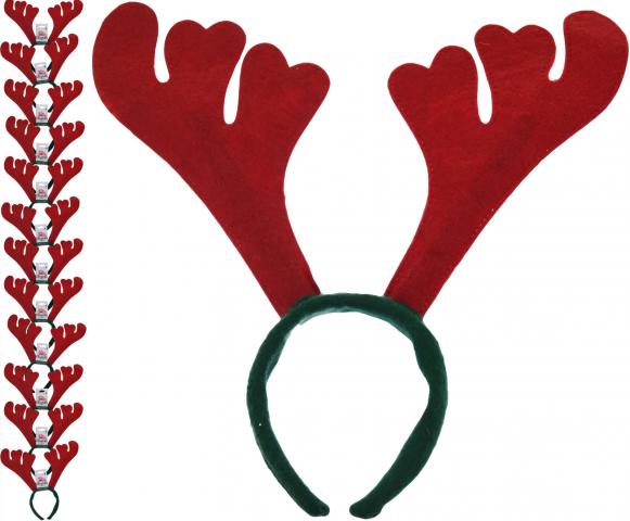Коледна диадема северен елен 30 см - Коледни шапки, чорапки и диадеми
