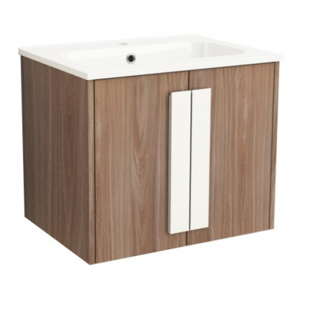 Шкаф за баня Анелия дървесен декор - Мебели за баня