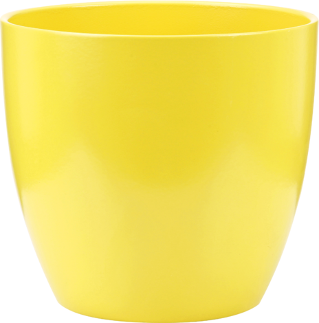 Кашпа жълта матирана Ф:16см - Керамични кашпи