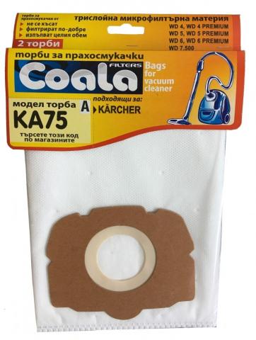 Синтетични торби за прахосмукачка Coala
KA75-A 2бр - Филтри и торбички
