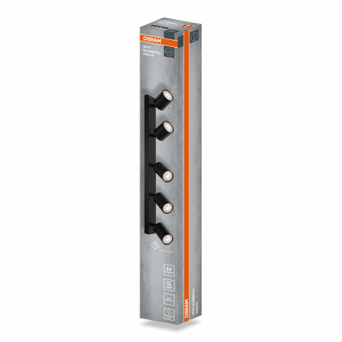 Спот петица ELEMENTAL GU10 черен, снимка 3 - Спотове
