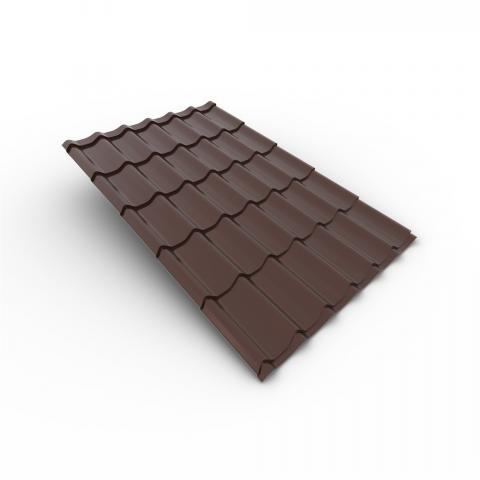 Метален покрив Bravo Classic Eco 2200x1200x0.4 mm 8017 тъмнокафяв, снимка 2 - Вълнообразни плоскости