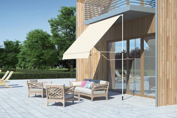 Тента 250x120 см бежово, снимка 2 - Тенти и сенници