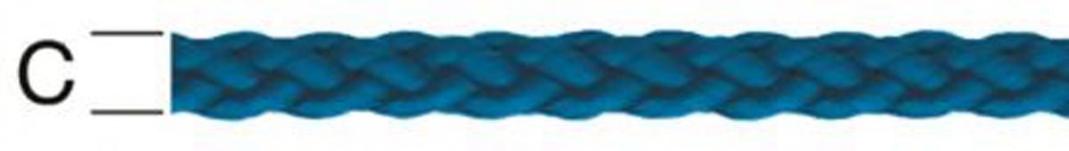 Въже PP плетено синьо 3мм - Вериги