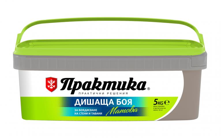 Интериорна боя Практика 5 кг какао - Цветни бои