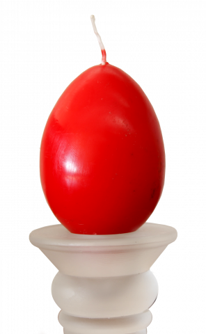 Свещ яйце червено - Декорация за маса