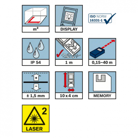 Лазерна ролетка BOSCH GLM 40 Professional, снимка 2 - Лазерни ролетки