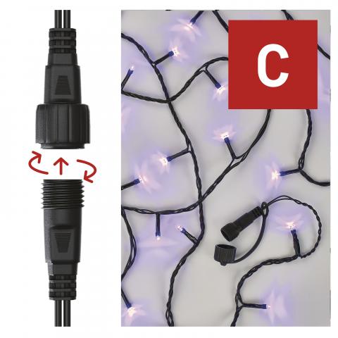LED свързваща коледна верига, 10м зелена, снимка 2 - Светеща верига
