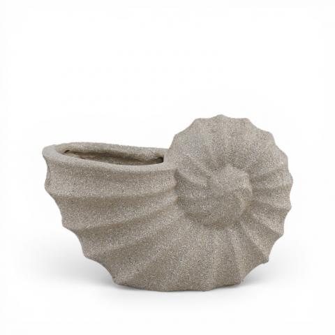 Саксия фигура охлюв 38.5х21х26 см бежова - Саксии фигурки