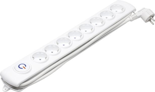 Разклонител 8 гнезда с шалтер - Разклонители без защита