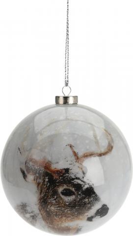 Коледна топка с вътрешни фигури 8 см, снимка 4 - Коледа