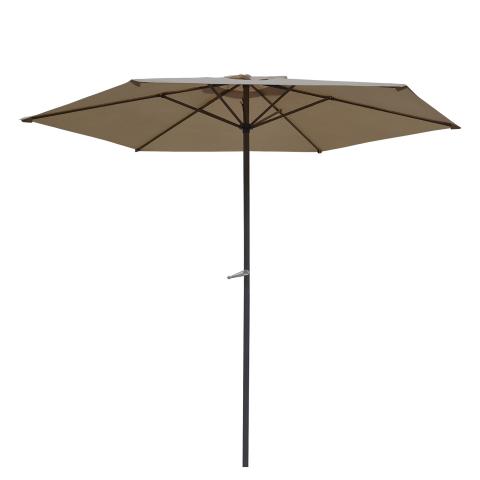 Градински чадър 4м, алуминиев бежов - Градински чадъри