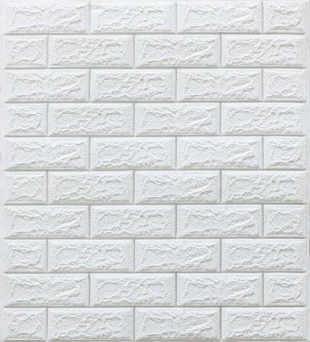 Самозалепващ панел cultural brick white silver - Тапети