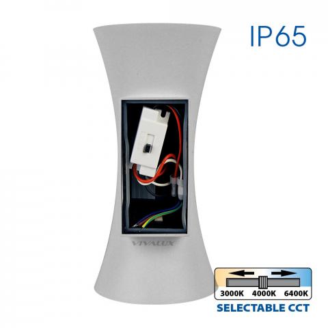 LED фасаден аплик Boston 10W 230V IP65 бял, снимка 5 - Градински лампи