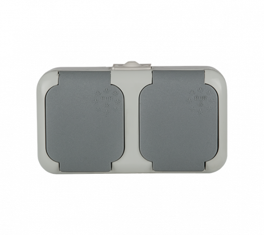 Контакт двоен влагозащитен IP44 05004218 на топ цена — Home Max | ex Baumax
