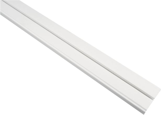 Двоен PVC корниз 3.50 м бял - Пластмасови корнизи