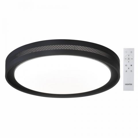 LED плафон CALIFORNIA max.72W 3000K-4000K-6500K 6000lm 220V димируем с дистанционно Ф500mm x H70mm черен - Плафони